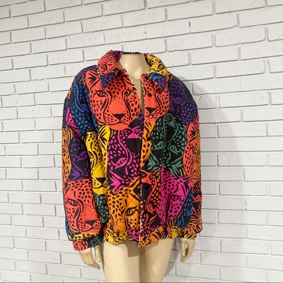 FARM Rio Colorful Animal Print Puffer Jacket - Picture 8 of 10
